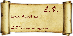 Laux Vladimir névjegykártya